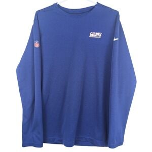 Nike New York Giants‎ Dri-Fit Blue Long Sleeve Shirt NFL On-Field Men's L